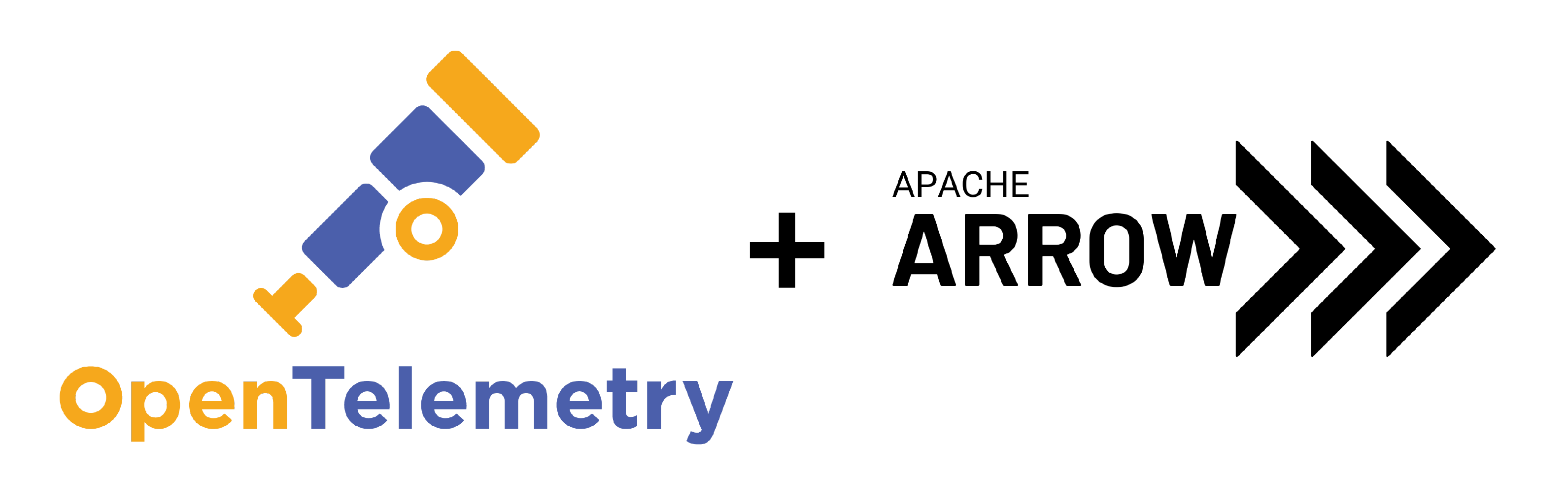 OpenTelemetry + Apache Arrow Logos
